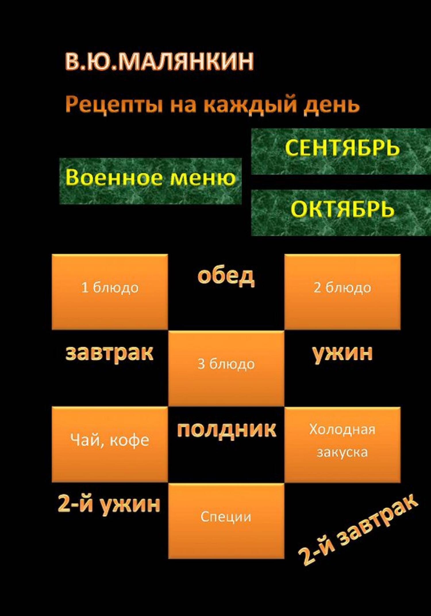 Рецепты на каждый день ( сентябрь-октябрь) 2023 год