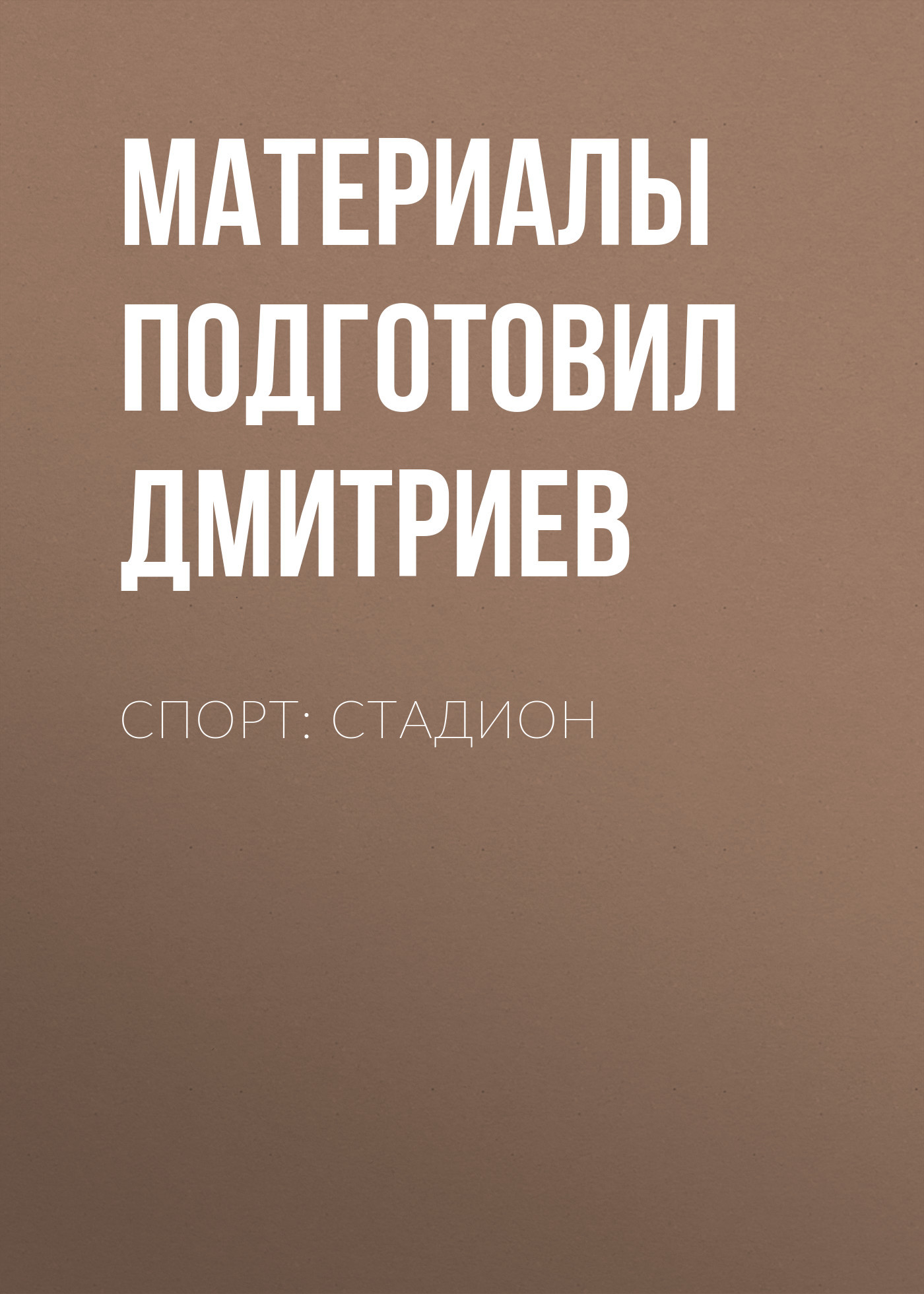Спорт: стадион